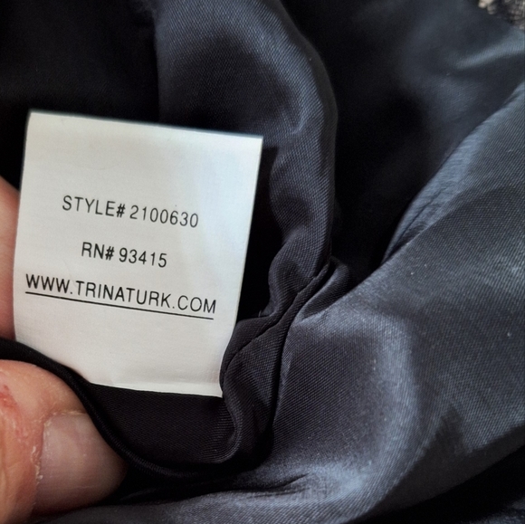 Trina Turk Sheila one shoulder black ruffle shift pencil mini dress S - Picture 8 of 8